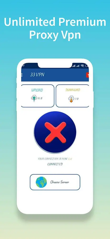 Screenshot of the 33 VPN Proxy app