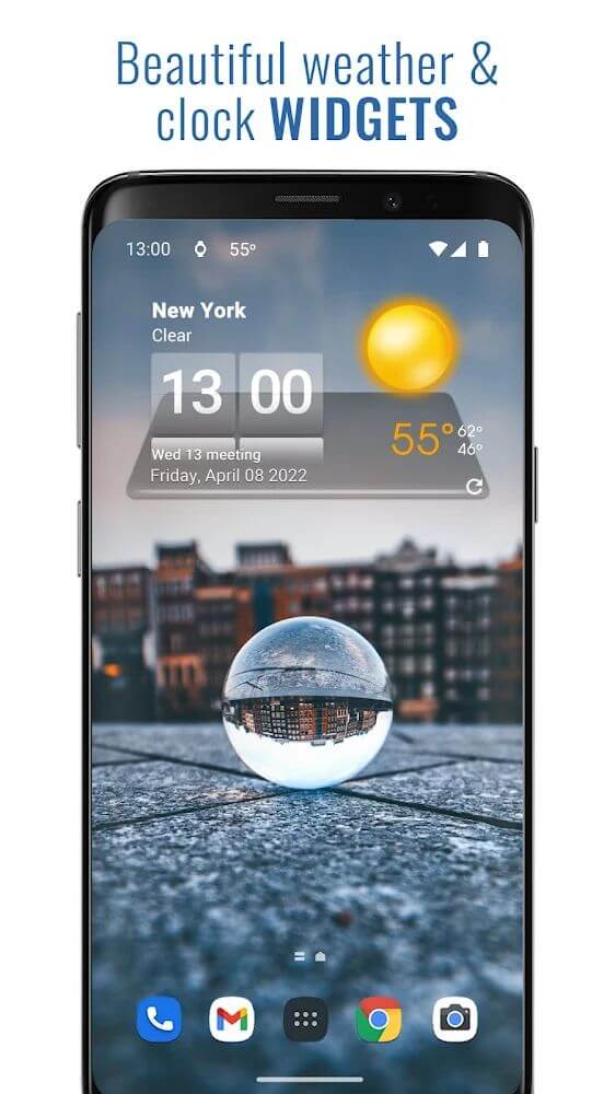 Screenshot of the 3D Sense Clock & Weather app