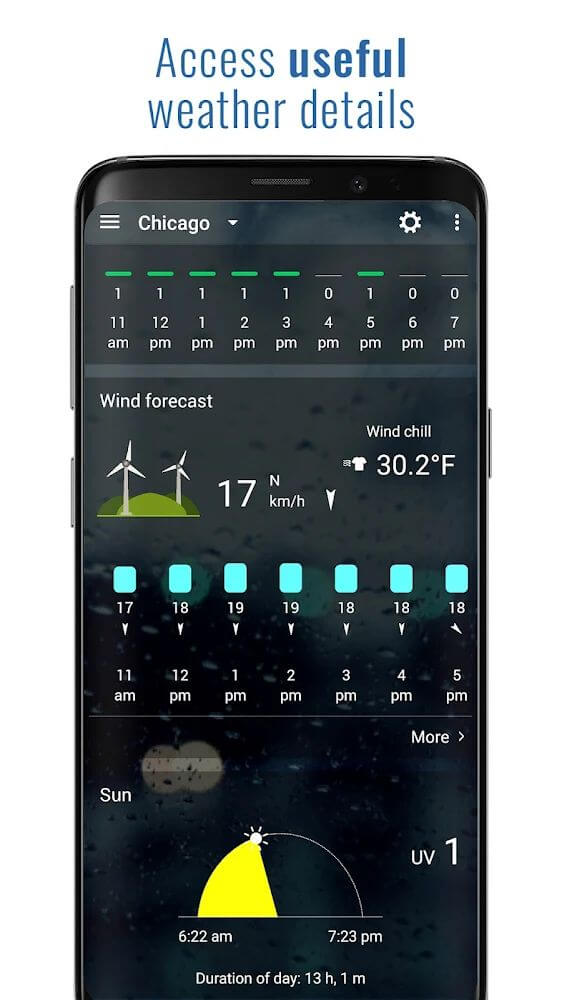 Screenshot of the 3D Sense Clock & Weather app