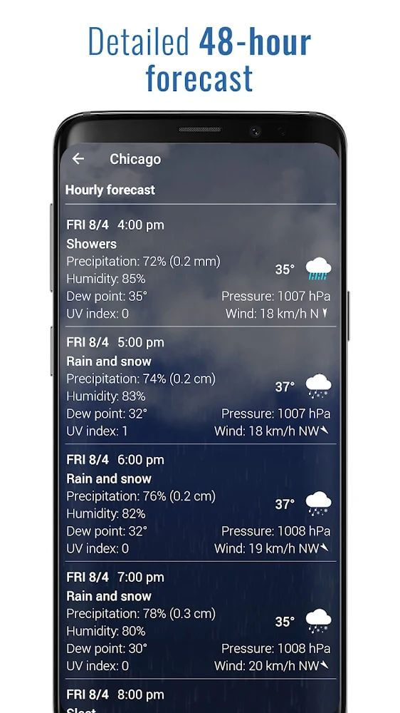 Screenshot of the 3D Sense Clock & Weather app