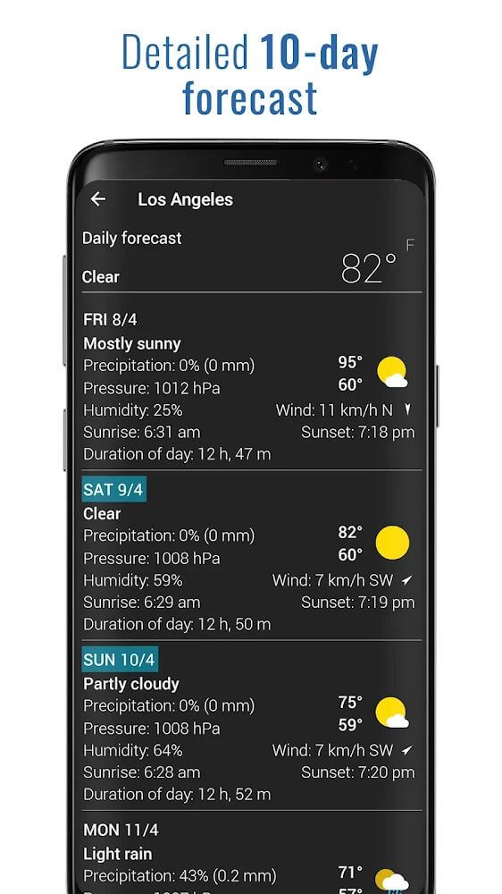 Screenshot of the 3D Sense Clock & Weather app