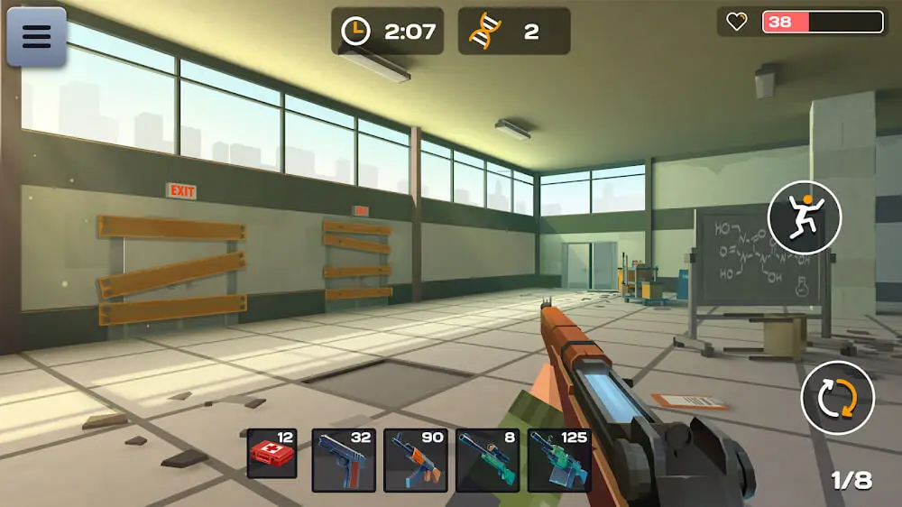 Screenshot of the 4 GUNS game
