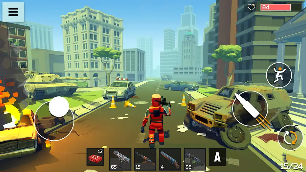Screenshot of the 4 GUNS game