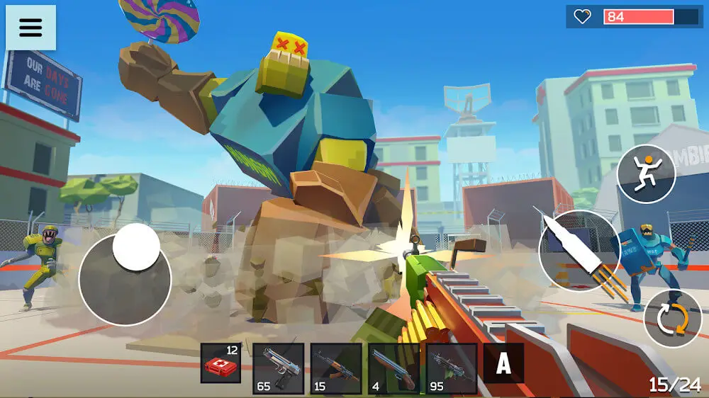 Screenshot of the 4 GUNS game