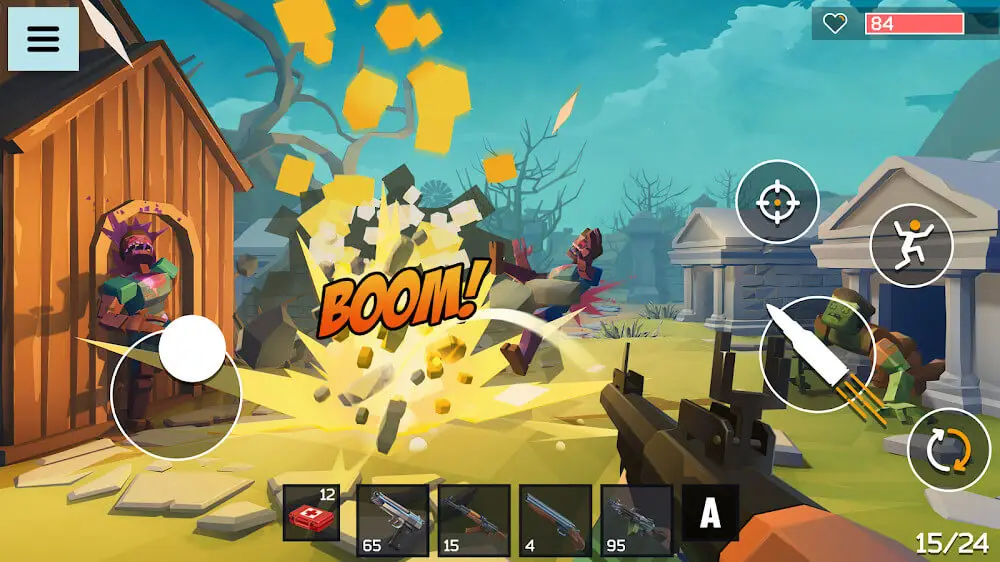 Screenshot of the 4 GUNS game