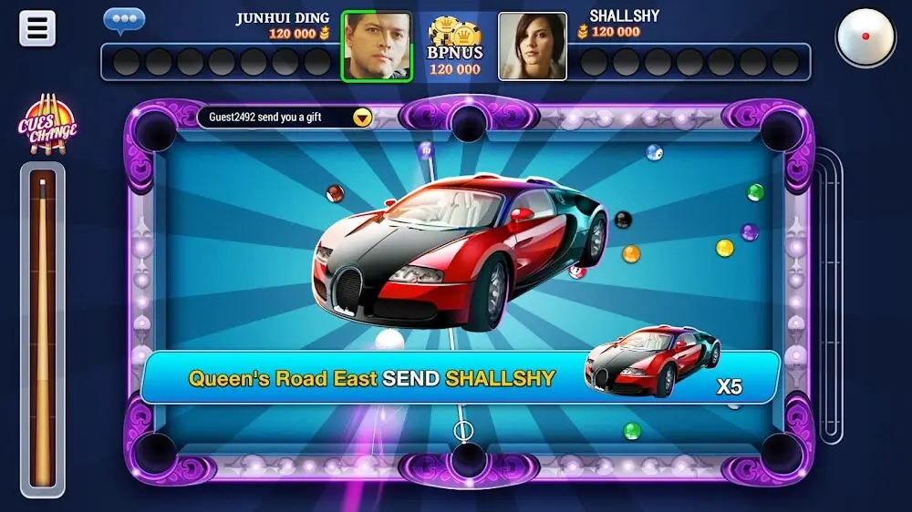 Screenshot of the 8 Ball Blitz game