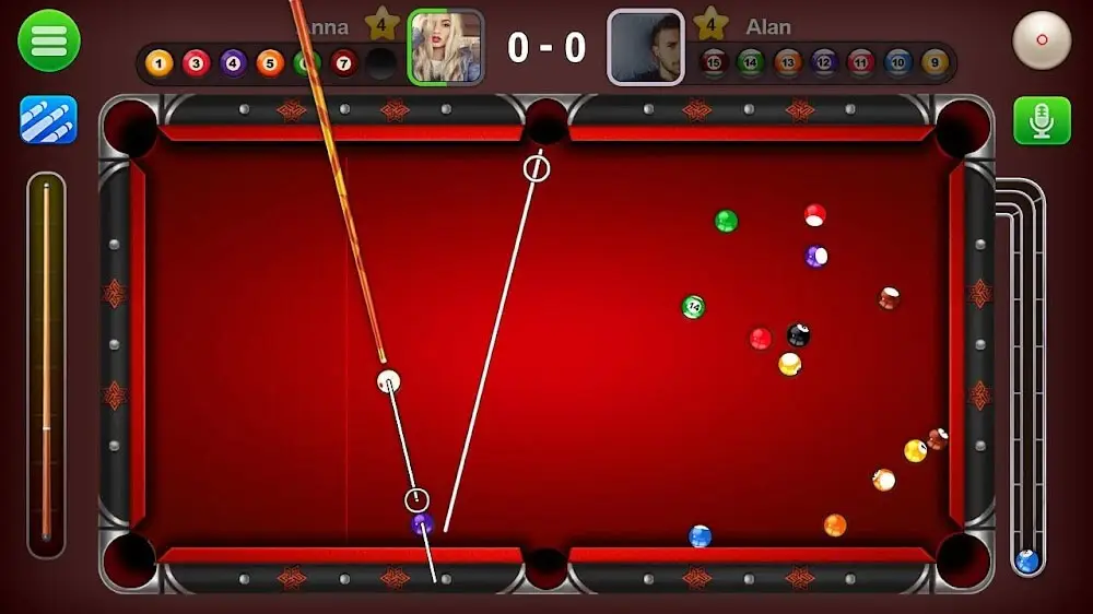 Screenshot of the 8 Ball Live game