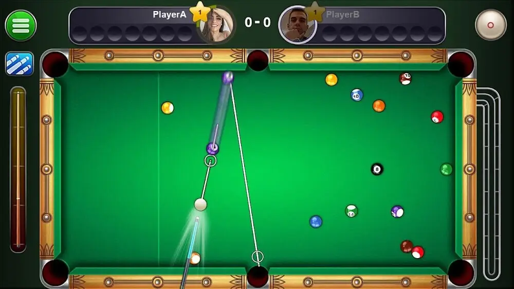 Screenshot of the 8 Ball Live game