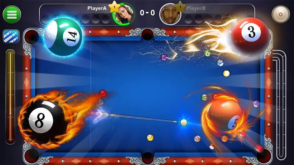 Screenshot of the 8 Ball Live game