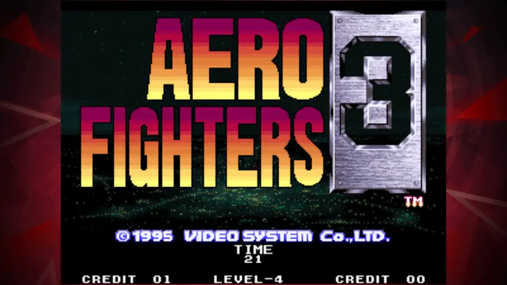 Screenshot of the AERO FIGHTERS 3 ACA NEOGEO game