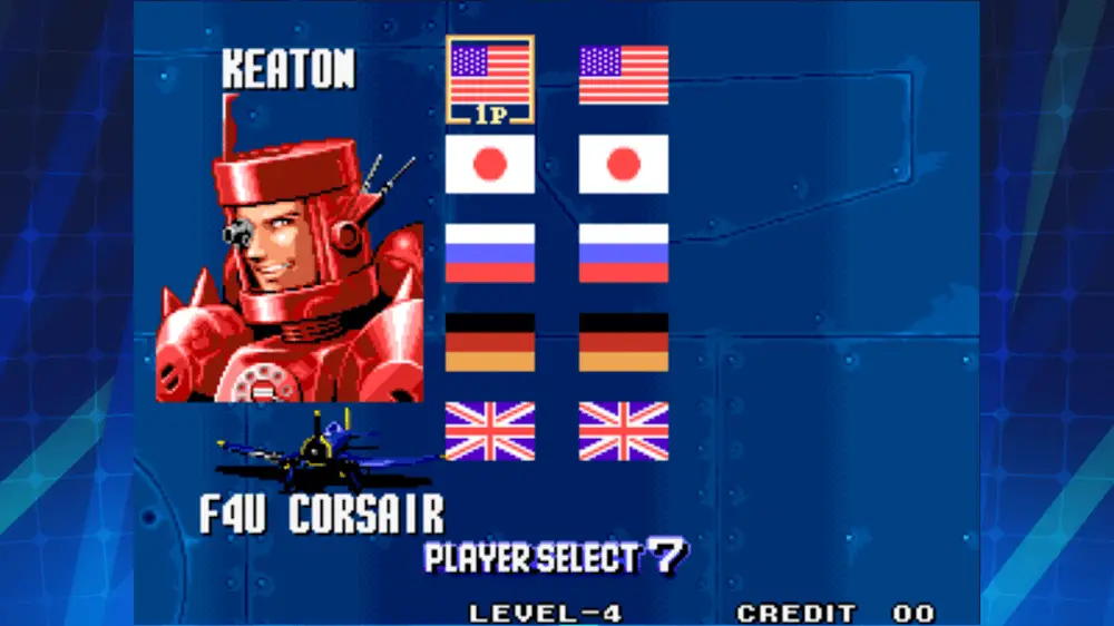 Screenshot of the AERO FIGHTERS 3 ACA NEOGEO game