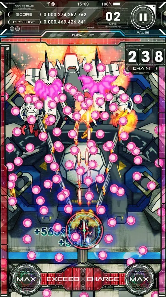 Screenshot of the AKA TO BLUE app