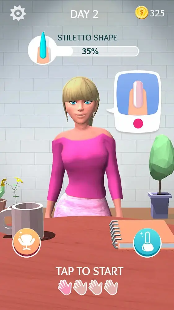 Screenshot of the Acrylic Nails! app