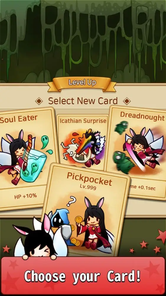 Screenshot of the Ahri RPG: Poro Farm app