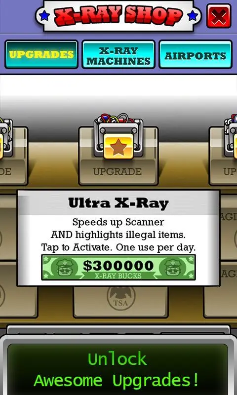 Screenshot of the Airport Scanner app