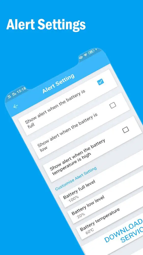Screenshot of the Ampere Meter app