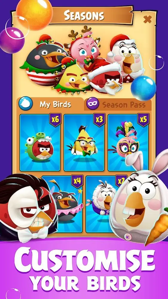 Screenshot of the Angry Birds POP Bubble Shooter app