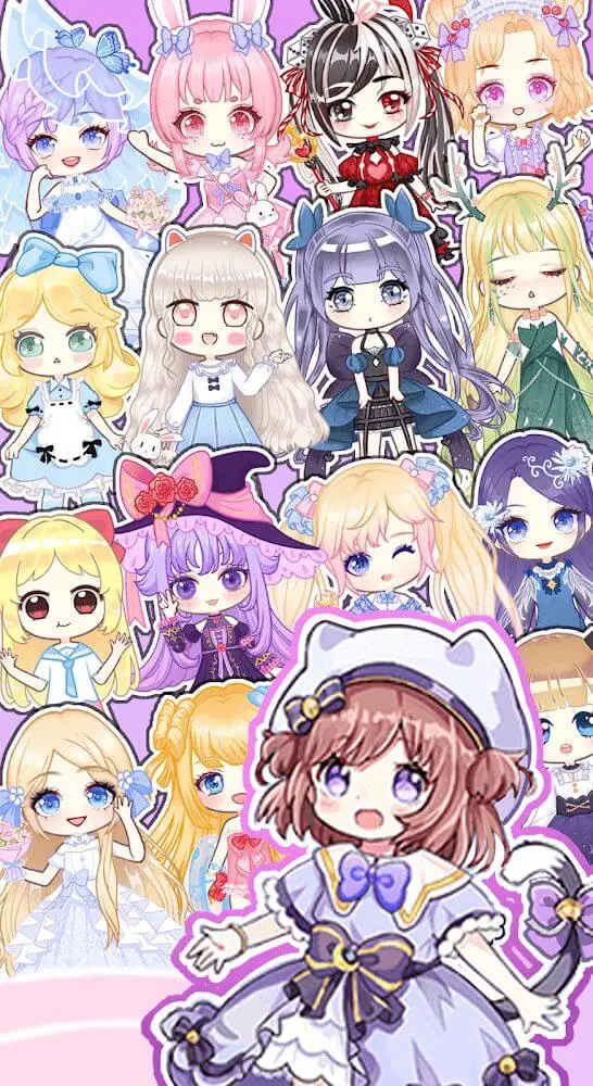 Screenshot of the Anime Doll Dress Up Games app
