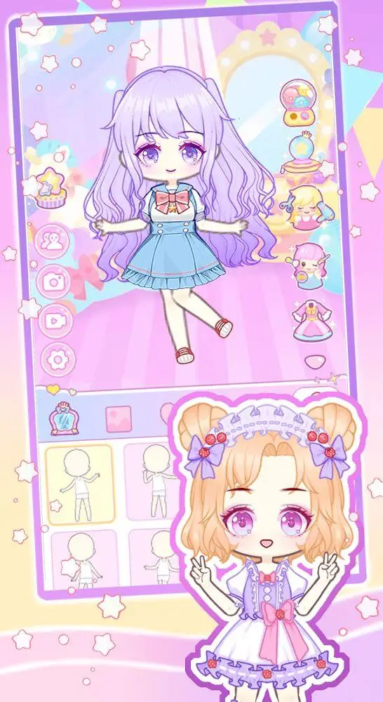 Screenshot of the Anime Doll Dress Up Games app