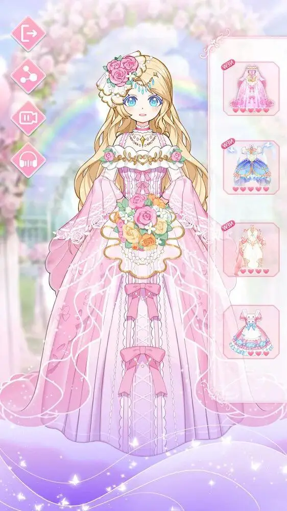 Screenshot of the Anime Princess Dress Up Game app