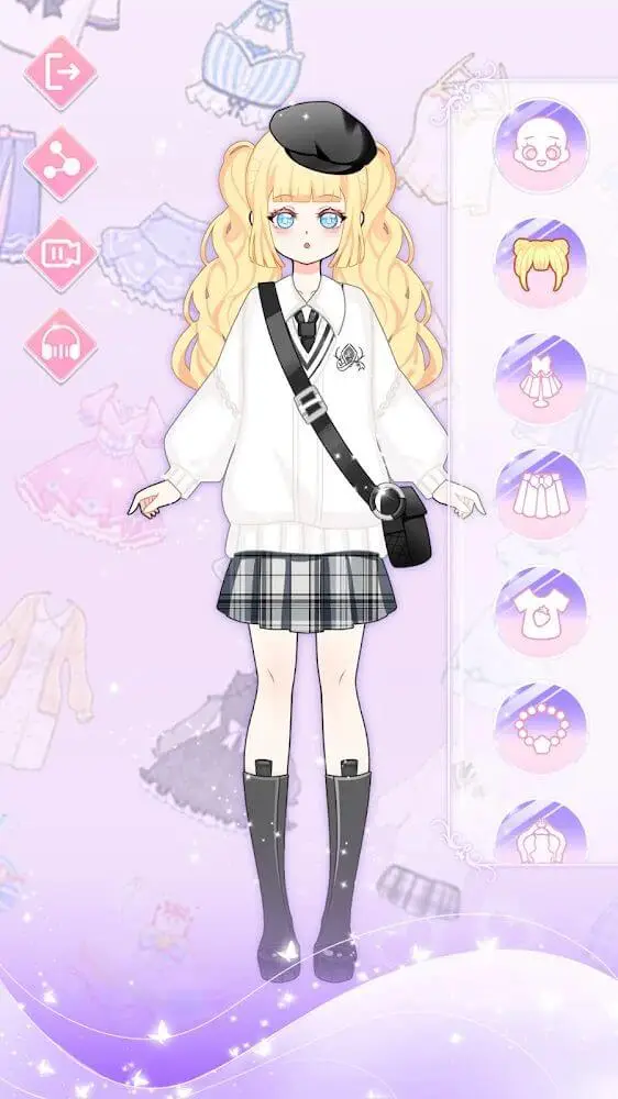 Screenshot of the Anime Princess Dress Up Game app