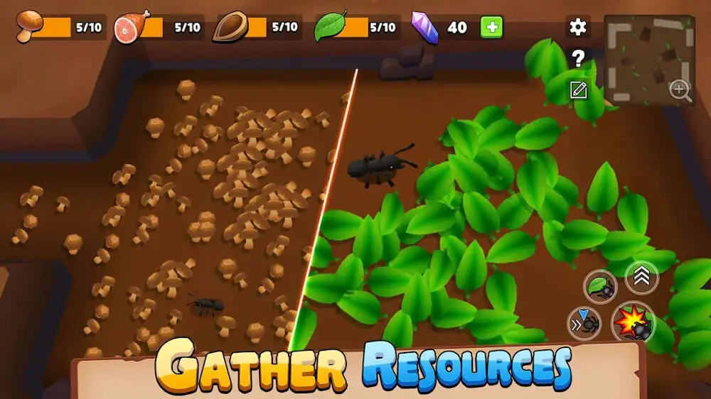 Screenshot of the Ants: Kingdom Simulator 3D game