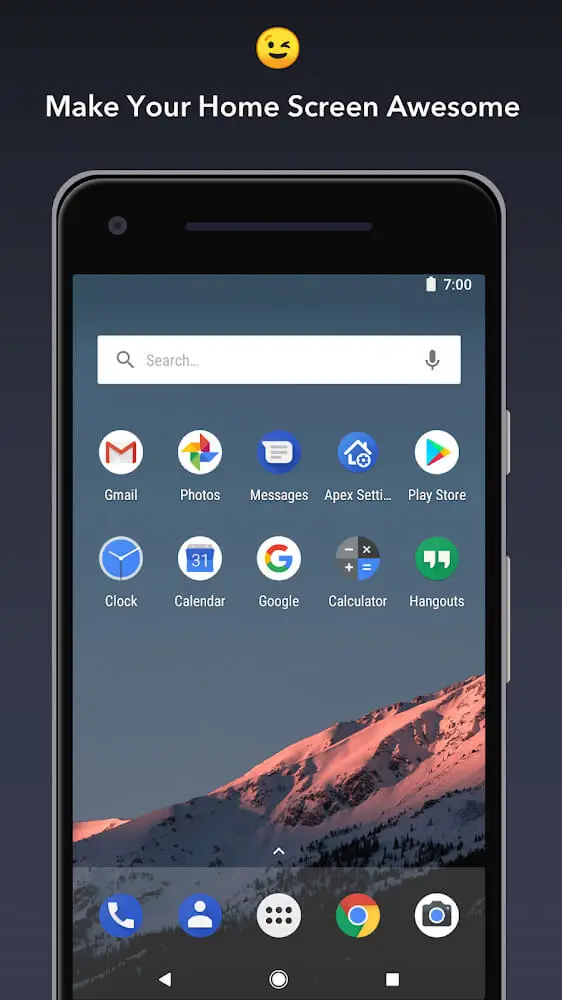 Screenshot of the Apex Launcher app