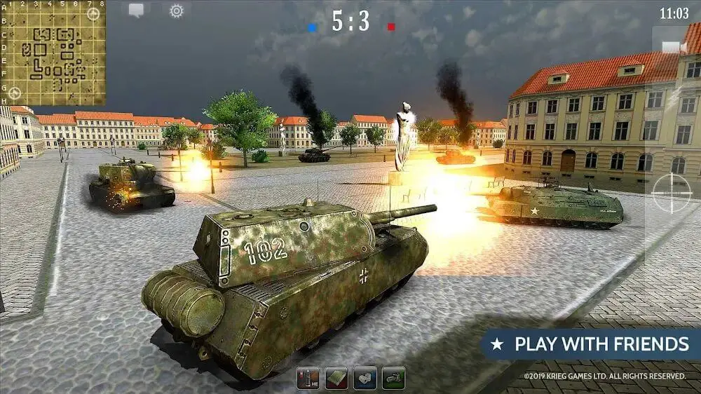 Screenshot of the Armored Aces game