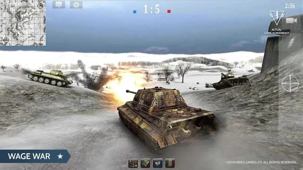 Screenshot of the Armored Aces game