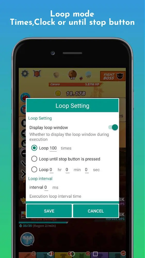 Screenshot of the Auto Clicker pro - Tapping app