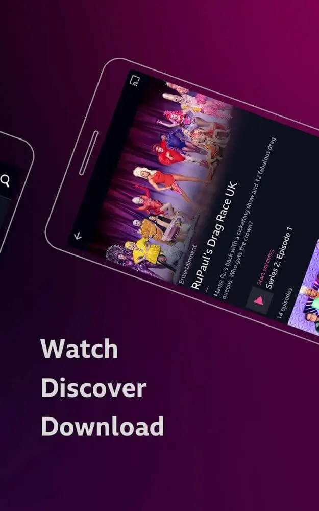 Screenshot of the BBC iPlayer app
