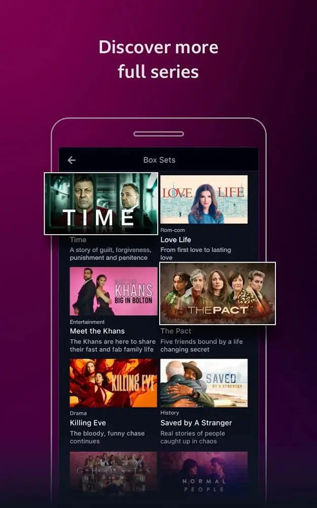 Screenshot of the BBC iPlayer app