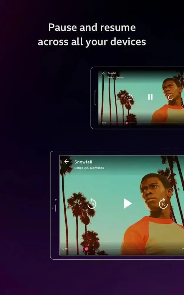 Screenshot of the BBC iPlayer app