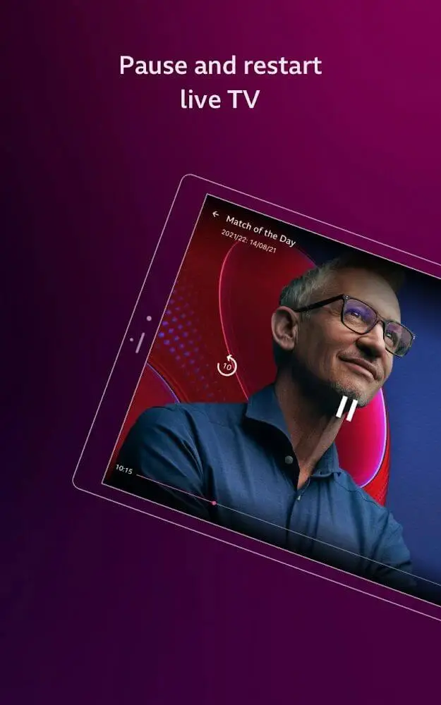 Screenshot of the BBC iPlayer app