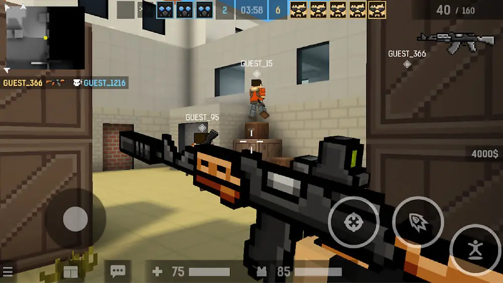 Screenshot of the BLOCKPOST Mobile game
