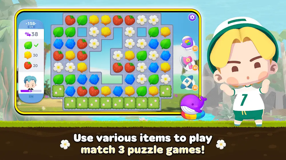 Screenshot of the BTS Island game