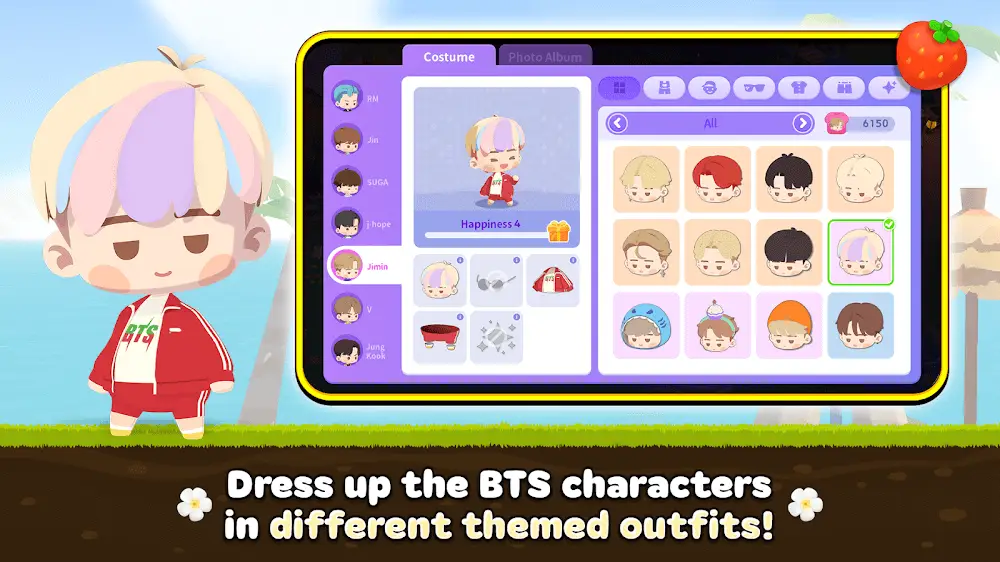 Screenshot of the BTS Island game