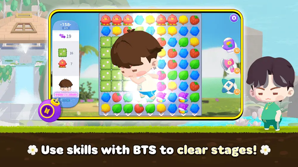 Screenshot of the BTS Island game