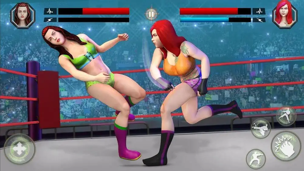 Screenshot of the Bad Women Wrestling Game game