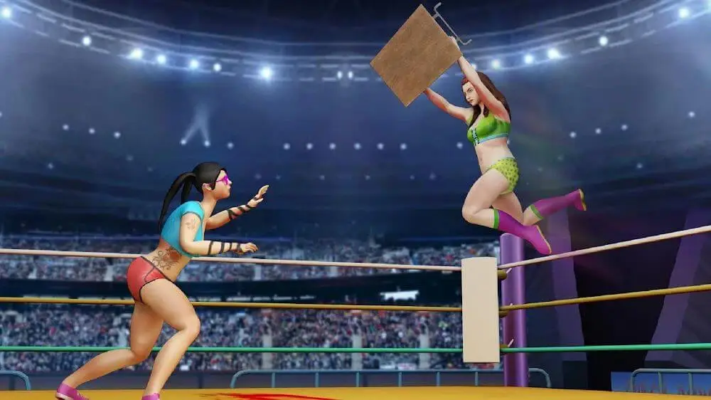 Screenshot of the Bad Women Wrestling Game game