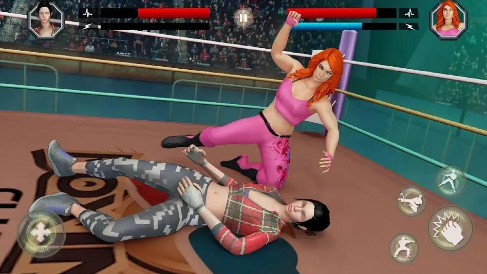 Screenshot of the Bad Women Wrestling Game game
