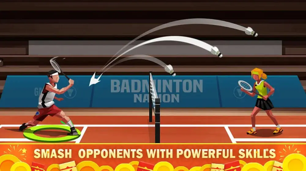 Screenshot of the Badminton League game