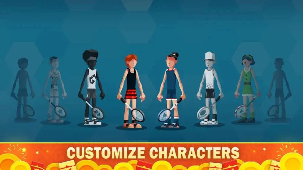 Screenshot of the Badminton League game
