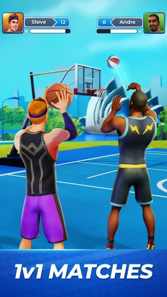 Screenshot of the Basket Clash app