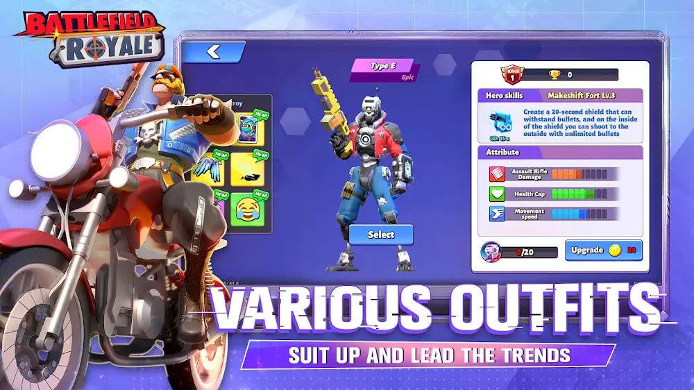 Screenshot of the Battlefield Royale game