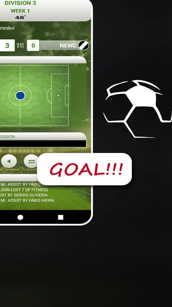 Screenshot of the Be the Manager 2022 app
