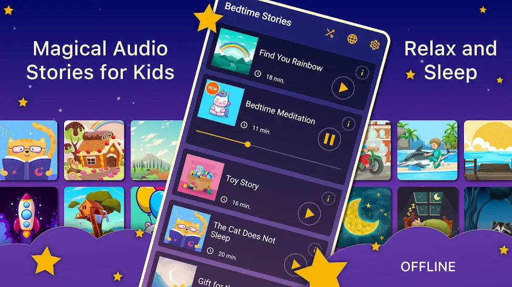 Screenshot of the Bedtime Stories game