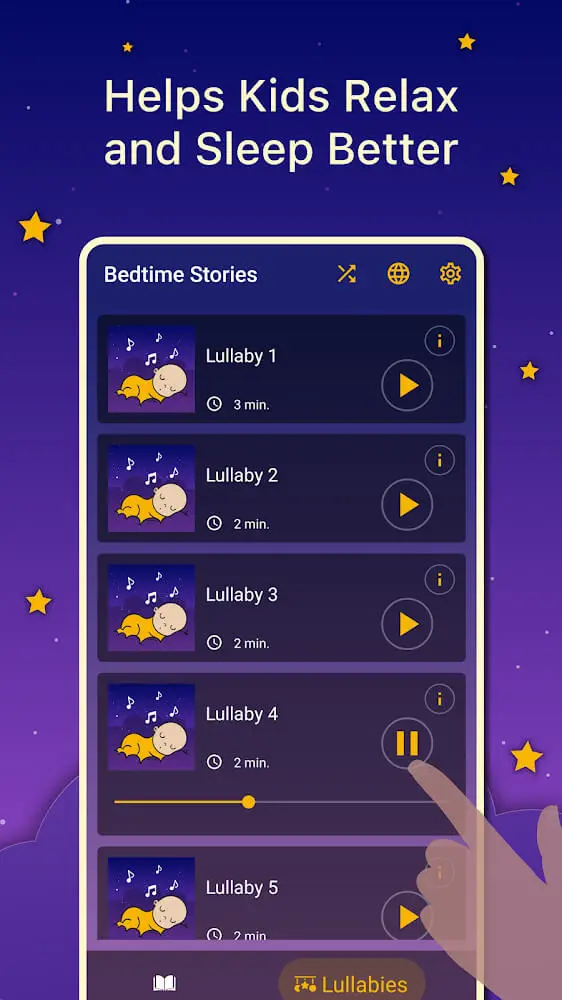 Screenshot of the Bedtime Stories game