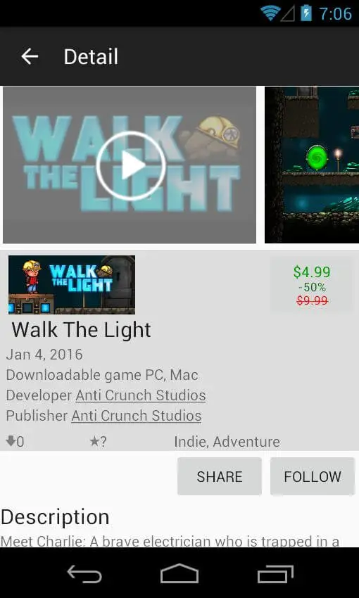 Screenshot of the Bestappsale app