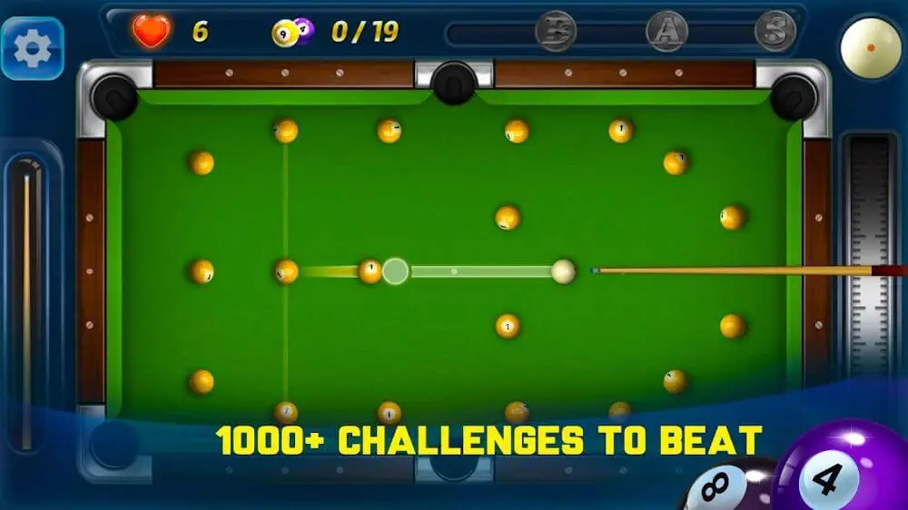 Screenshot of the Billiards Nation game